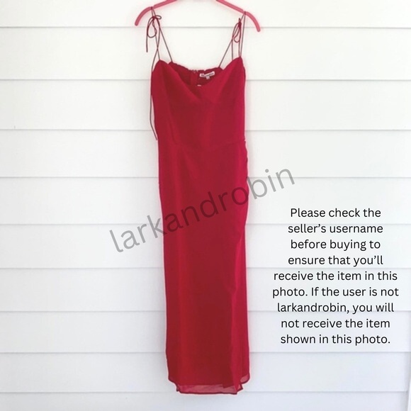 NEW Reformation Kourtney Dress Cherry 10 - Picture 11 of 17
